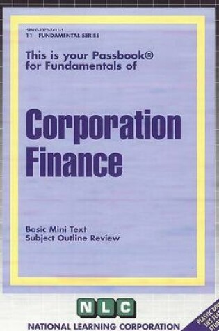 Cover of CORPORATION FINANCE