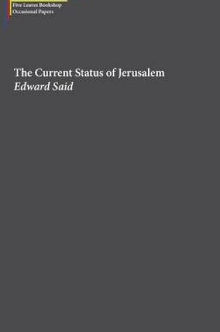 Cover of The Current Status of Jerusalem