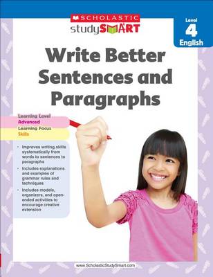 Book cover for Write Better Sentences and Paragraphs, Ages 9-10