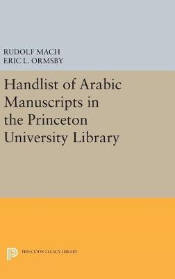 Cover of Handlist of Arabic Manuscripts (New Series) in the Princeton University Library