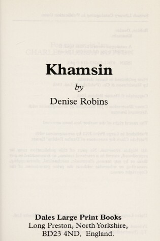 Cover of Khamsin