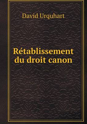 Book cover for Re&#769;tablissement du droit canon