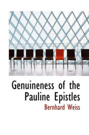 Cover of Genuineness of the Pauline Epistles