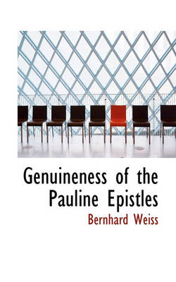 Book cover for Genuineness of the Pauline Epistles