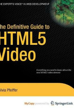 Cover of The Definitive Guide to Html5 Video