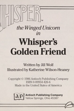 Cover of Whisper's Golden Friend