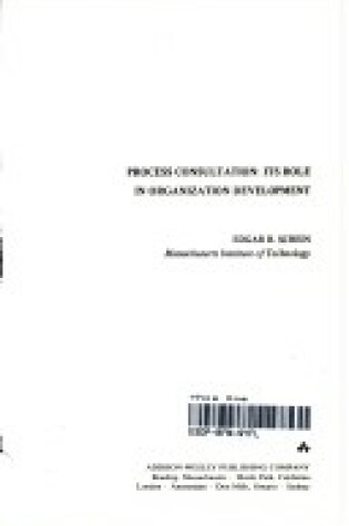 Cover of Process Consultation