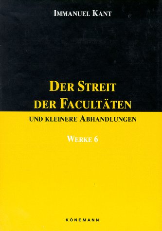 Book cover for Kant VI: Streit Der Facultaten