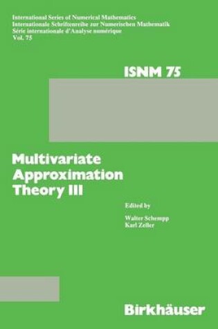 Cover of Multivariate Approximation Theory III