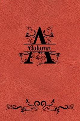 Book cover for Split Letter Personalized Name Journal - Autumn