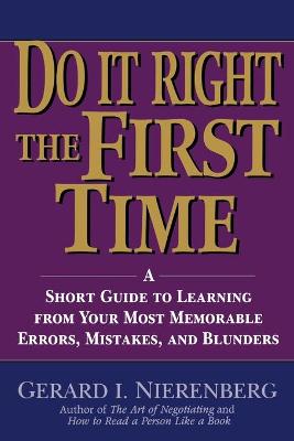 Book cover for Doing It Right the First Time