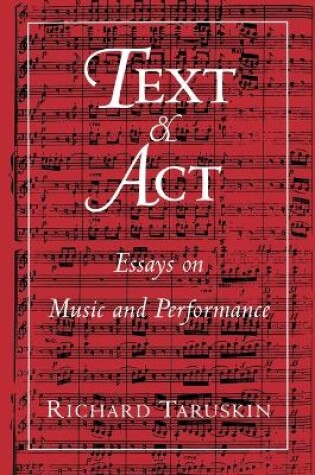 Cover of Text and Act