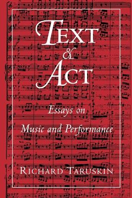 Book cover for Text and Act