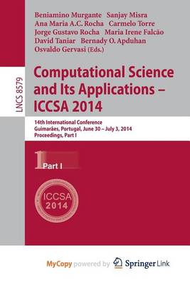 Cover of Computational Science and Its Applications - Iccsa 2014