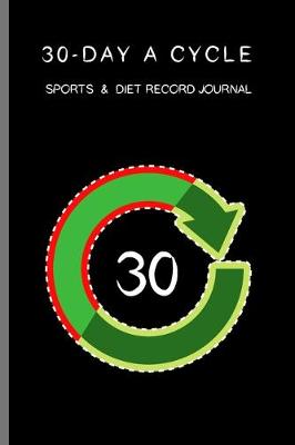 Book cover for 30-day A Cycle, Sports & Diet Record Journal