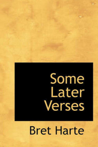 Cover of Some Later Verses