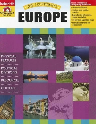 Book cover for 7 Continents: Europe, Grade 4 - 6 Teacher Resource