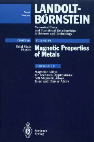 Cover of Soft Magnetic Alloys, Invar and Elinvar Alloys