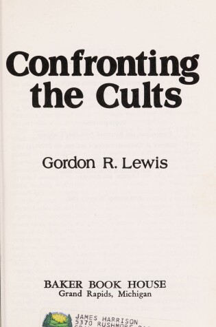 Cover of Confronting the Cults