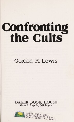 Book cover for Confronting the Cults