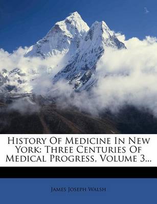 Book cover for History of Medicine in New York