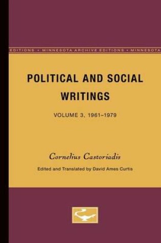 Cover of Political and Social Writings