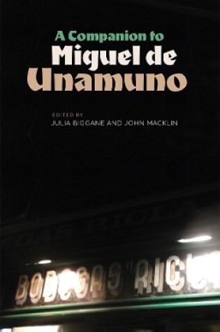 Cover of A Companion to Miguel de Unamuno