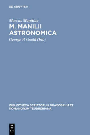 Cover of M. Manilii Astronomica