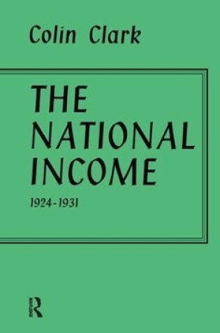 Cover of National Income 1924-1931
