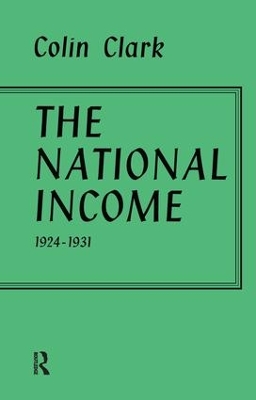 Book cover for National Income 1924-1931