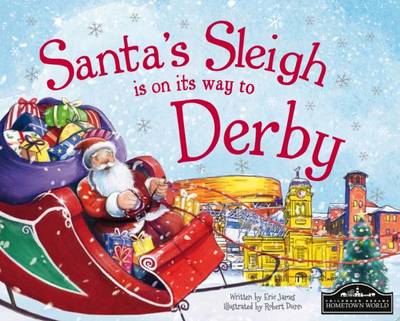 Book cover for Santa's Sleigh is on its Way to Derby