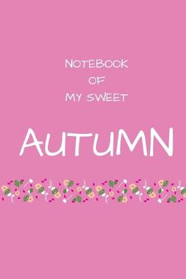 Book cover for Notebook of my sweet Autumn