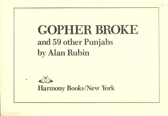 Book cover for Gopher Broke and 59 Other Punjobs