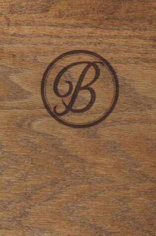 Cover of Wood Burned Monogram Creative Journal - B