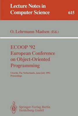 Cover of ECOOP '92. European Conference on Object-Oriented Programming