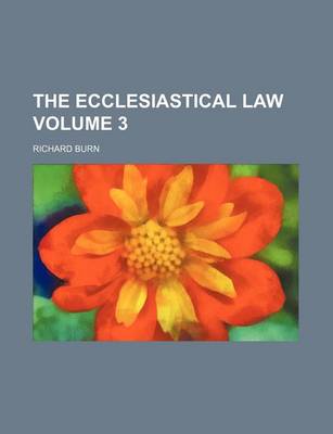 Book cover for The Ecclesiastical Law Volume 3