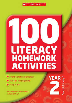 Book cover for 100 Literacy Homework Activities Year 2