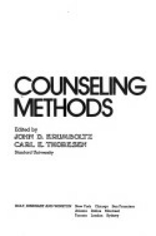 Cover of Counselling Methods