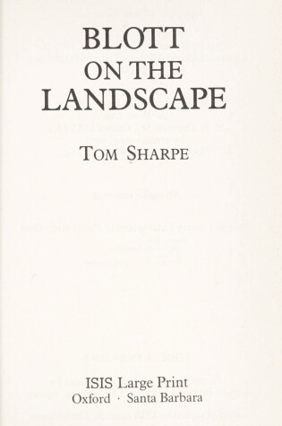 Cover of Blott on the Landscape