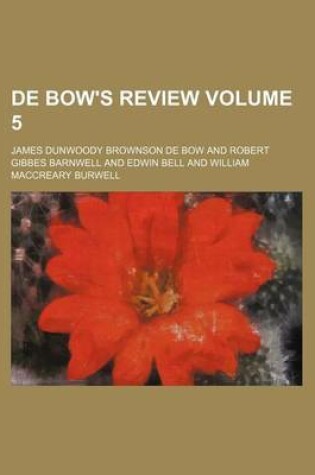 Cover of de Bow's Review Volume 5