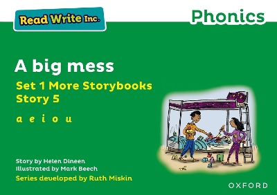 Cover of Read Write Inc Phonics: Green Set 1 More Storybook 5 A big mess