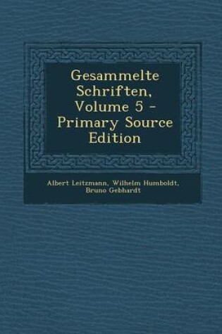 Cover of Gesammelte Schriften, Volume 5