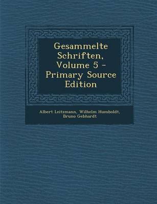 Book cover for Gesammelte Schriften, Volume 5