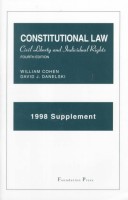 Book cover for 1998 Supplement to Constitutional Law, Civil Liberty and Individual Rights