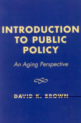 Cover of Introduction to Public Policy