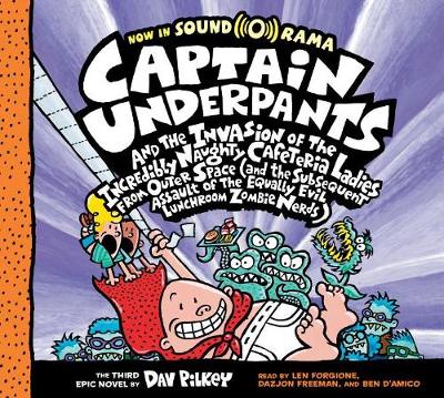 Book cover for Captain Underpants and the Invasion of the Incredibly Naughty Cafeteria Ladies from Outer Space