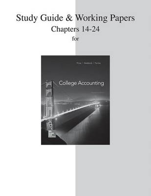 Book cover for Study Guide and Working Papers Chapters for College Accounting (14-24)