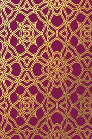 Cover of Plum and Gold Foil Intricate Pattern Notebook 6*9