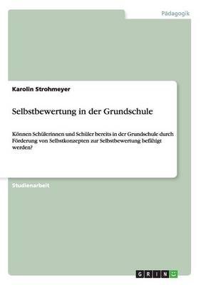 Book cover for Selbstbewertung in der Grundschule