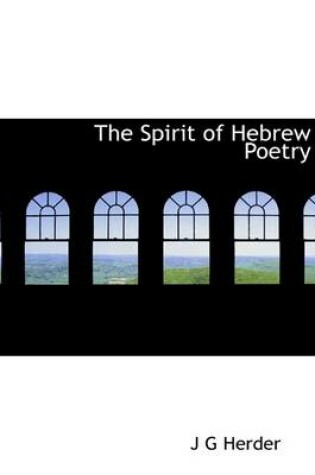 Cover of The Spirit of Hebrew Poetry